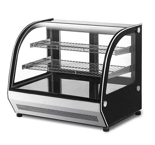 Tabletop Showcase - Front Curved, 2 Shelves