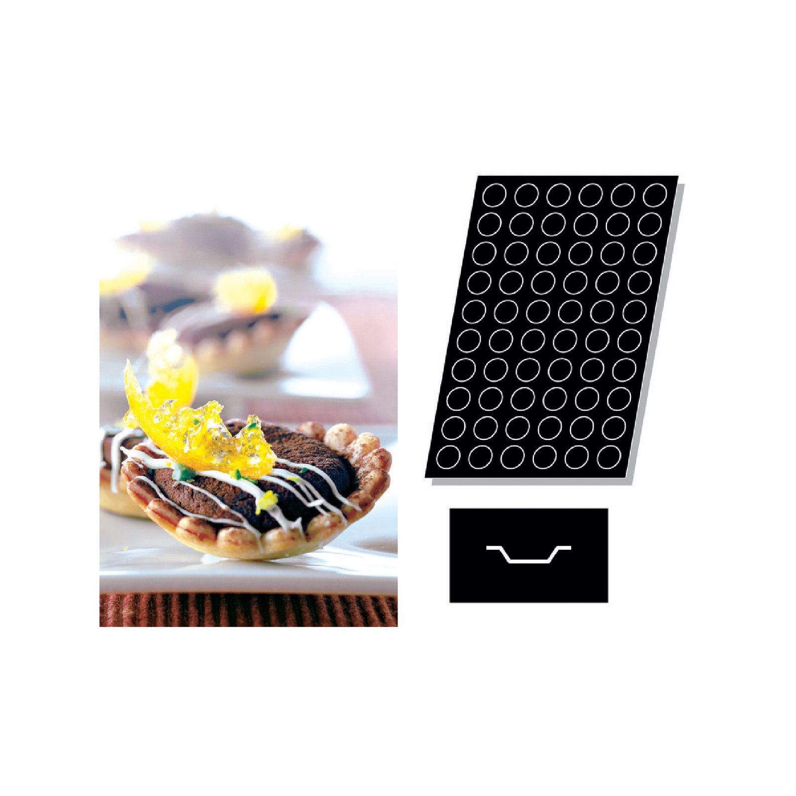 M24428-1.jpg Silicone Mini Quiches Mould 4.2cm - 60 Cavity - 47740-07 - Image 1