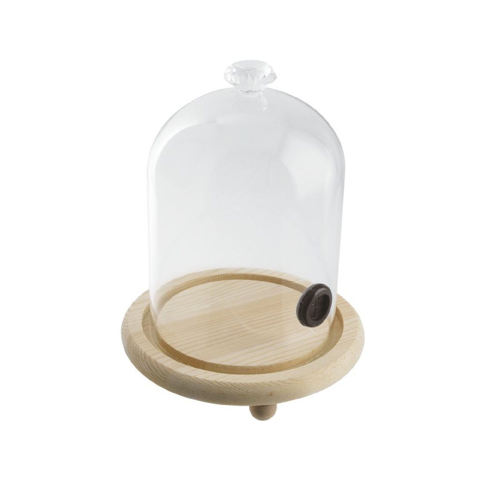 M28998-1.jpg Glass cover wood base ø 15 cm - 49923-01 - Image 1