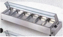 S/S Mini Bain Marie Counter 6 GN Tray Without Cover 1275x330x270 mm