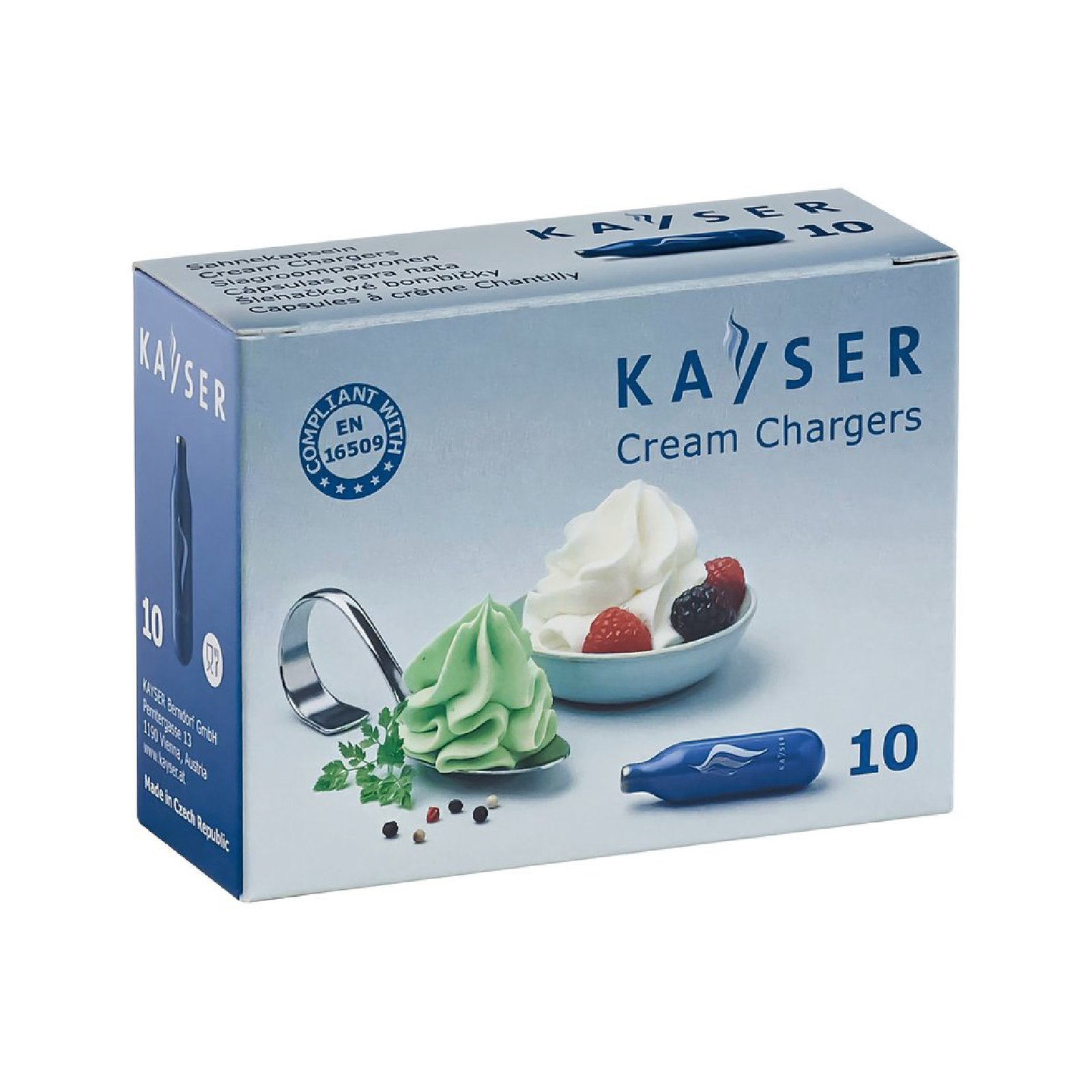 M20806.jpg Cream chargers, 10-pcs set Kayser - 41450-AA - Image 1